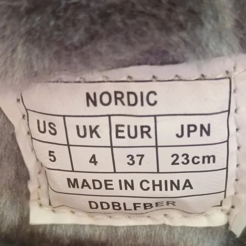 Dream Pairs Nordic Women's Black‎ Mid-Calf Snow Boots Faux Fur Lined US 5